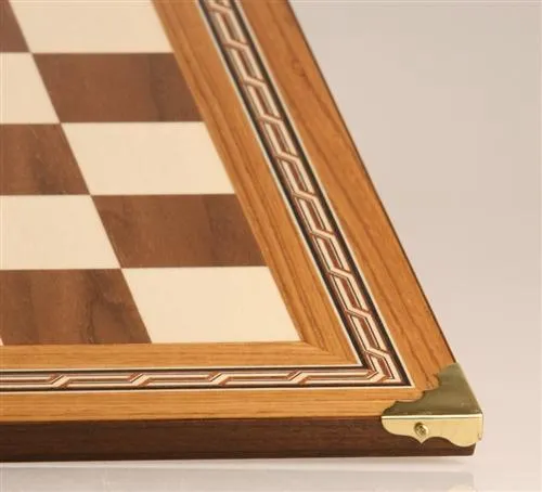 17.5" Mosaic Chessboard with Brass corners