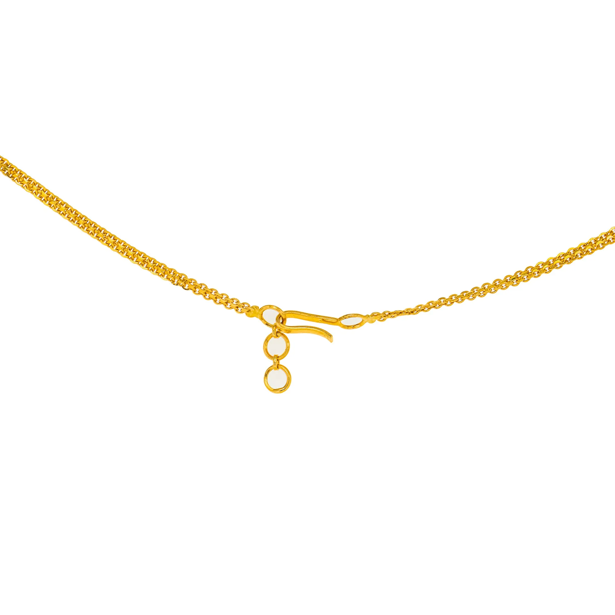 22K Yellow Gold Bridal Necklace & Jhumki Earring Set (88.7 grams)