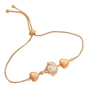 Adjustable Rose Gold CZ Bracelet: Sparkly Versatility