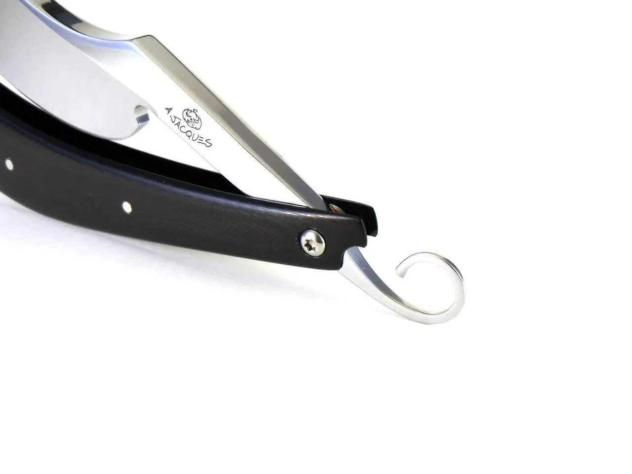 ALEX JACQUES CUSTOM 8/8" "SMILE" RAZOR - WITH Black G10 Scales