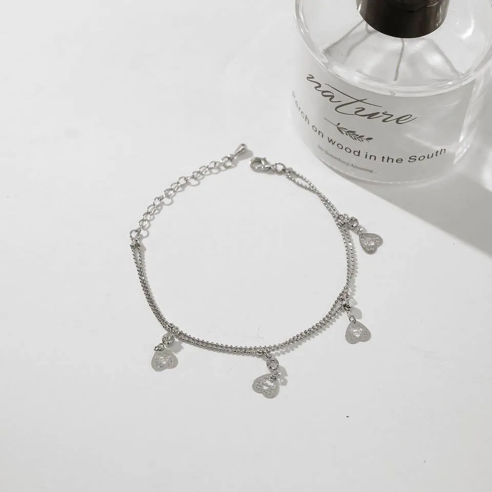 ATMfashions luxury silver heart braclet for women atm13