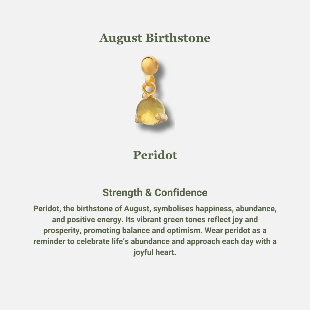 August Peridot Birthstone Bracelet