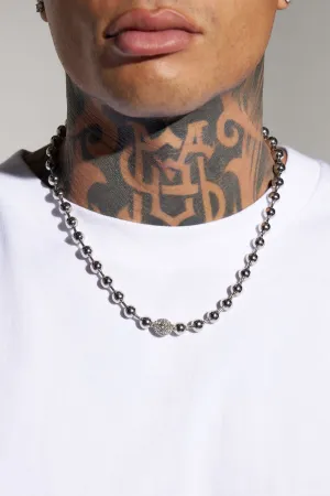 Balled Out Necklace - Silver