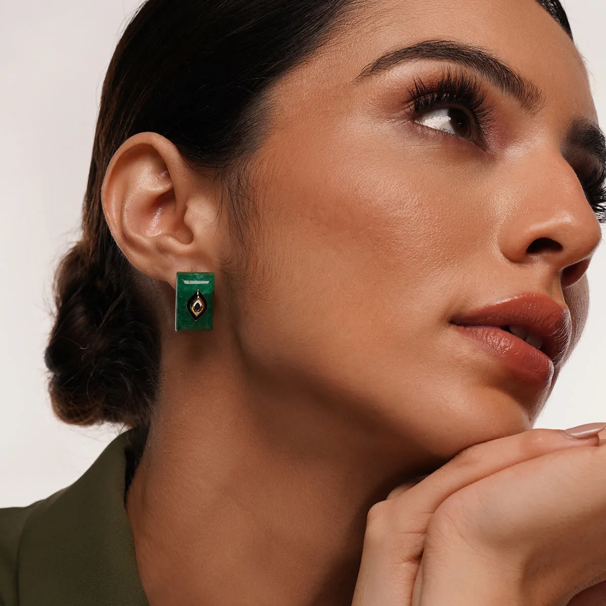 Begum Haute Evergreen Baroque Studs