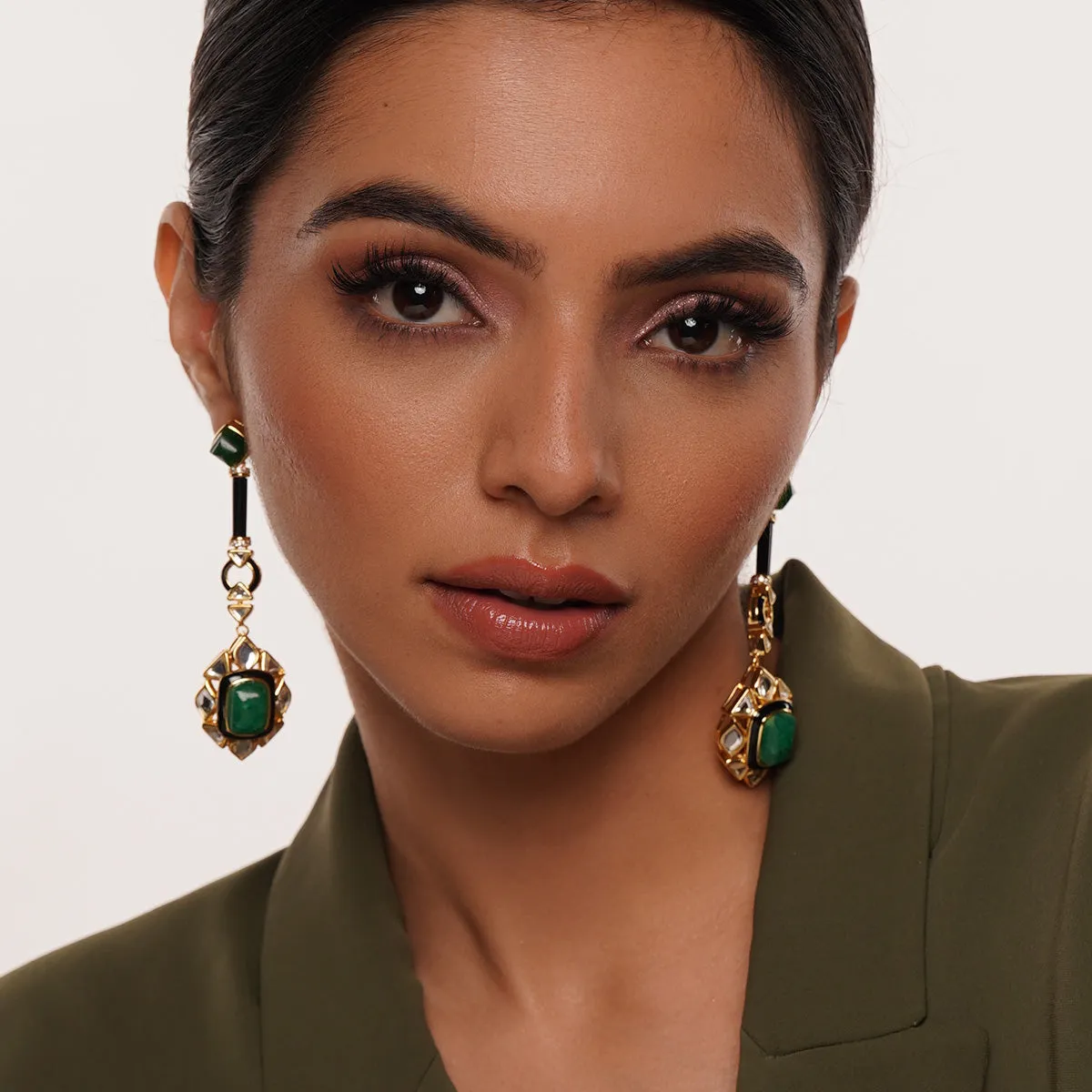 Begum Haute Evergreen Drop Earrings