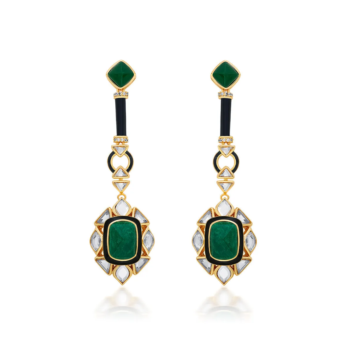 Begum Haute Evergreen Drop Earrings