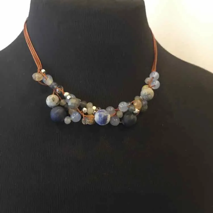 Blue Beaded Necklace