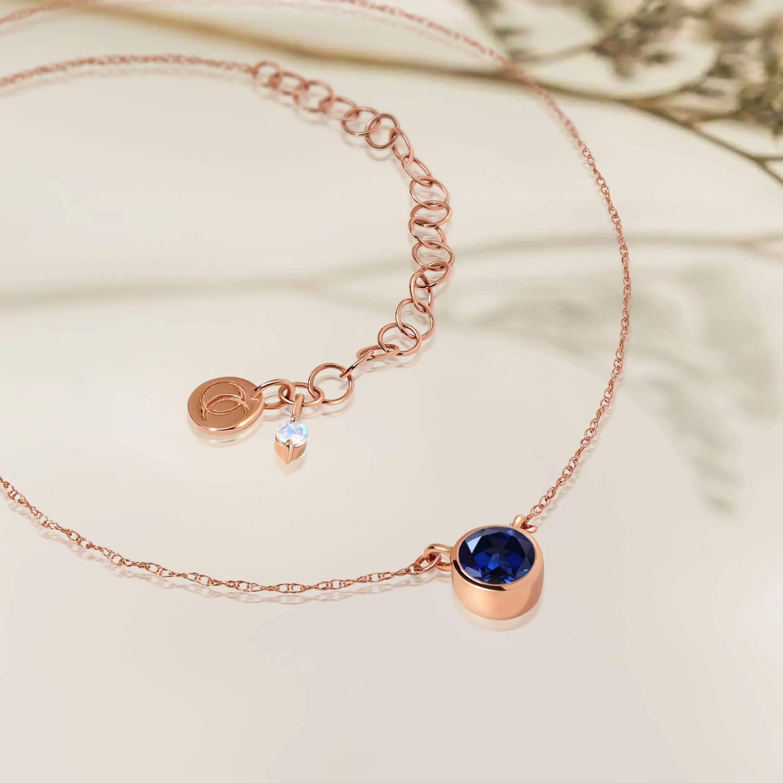 Blue Sapphire Necklace - Solitaire