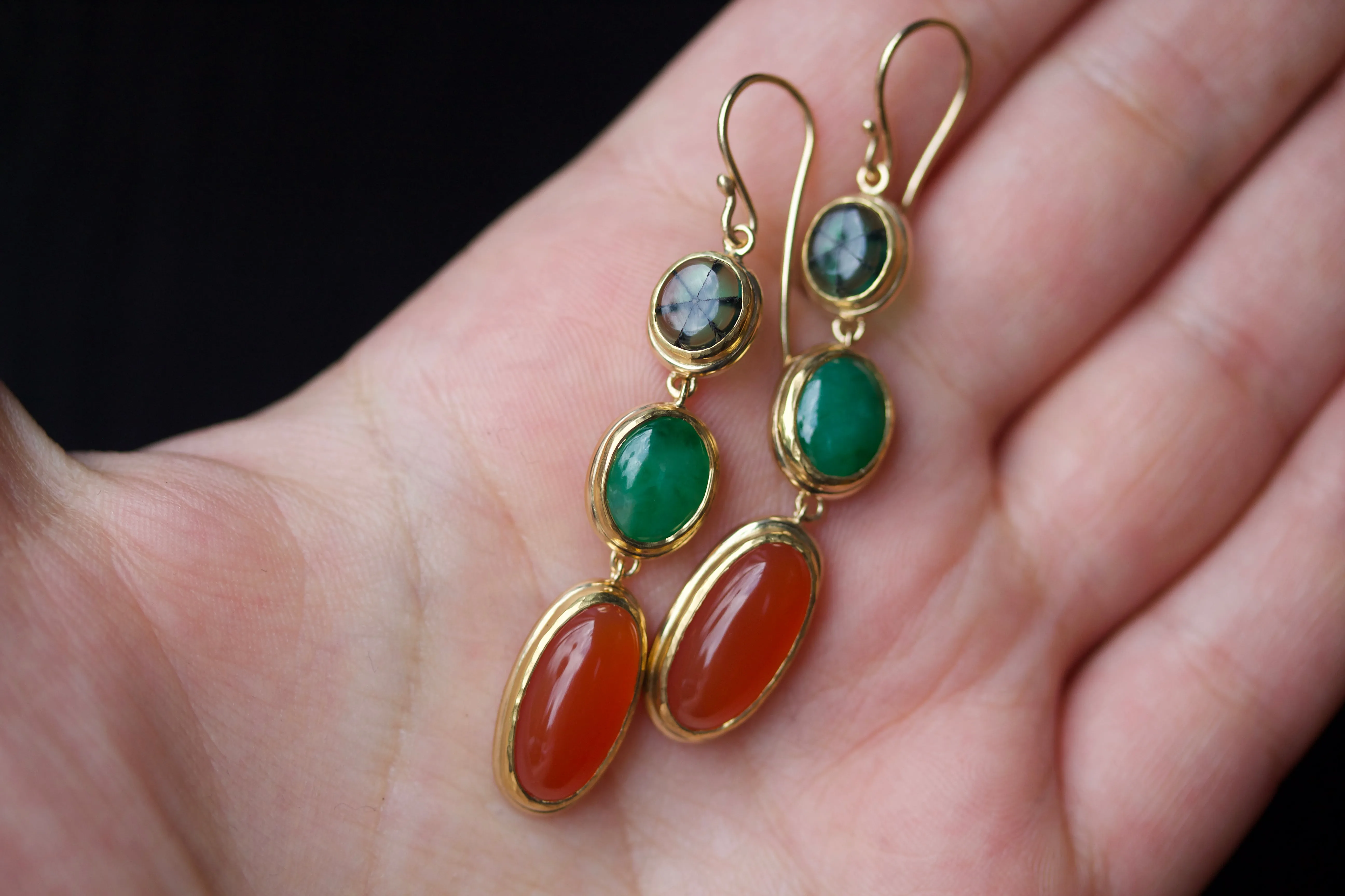 Cascading Gemstone Earrings