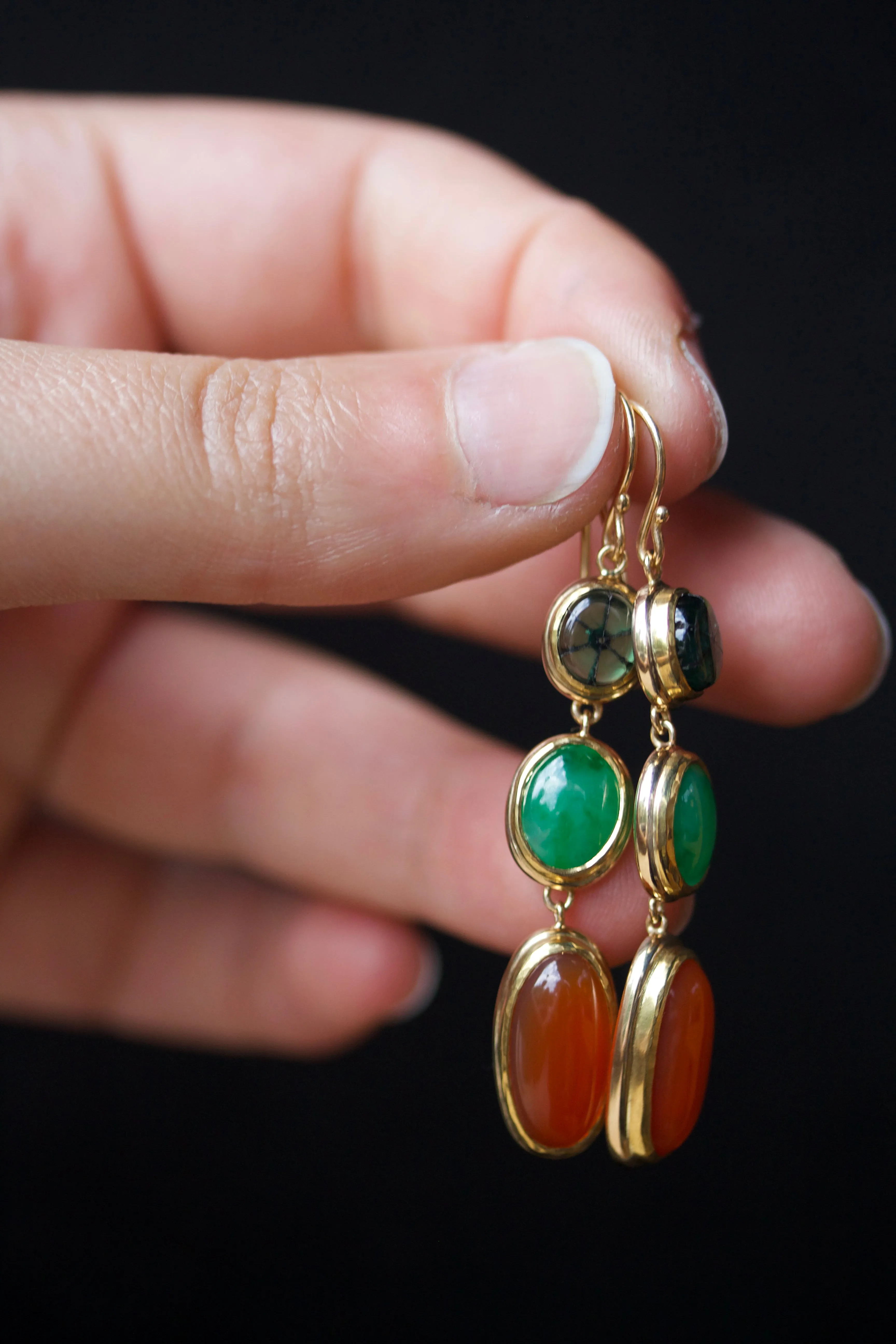 Cascading Gemstone Earrings