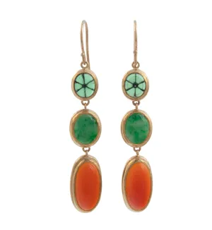 Cascading Gemstone Earrings
