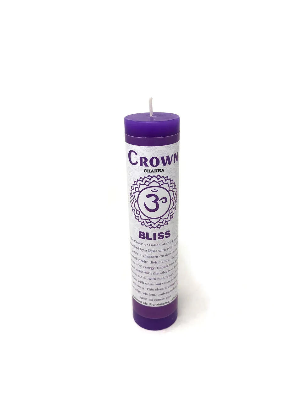 Chakra Scented Pillar Candles- Crown 7"