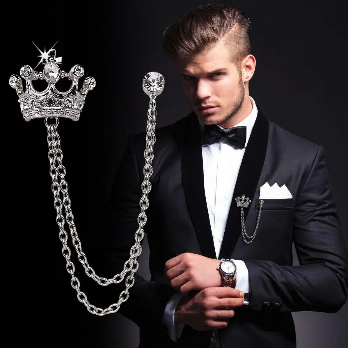 Crown Tassel Pin