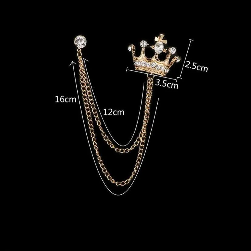 Crown Tassel Pin