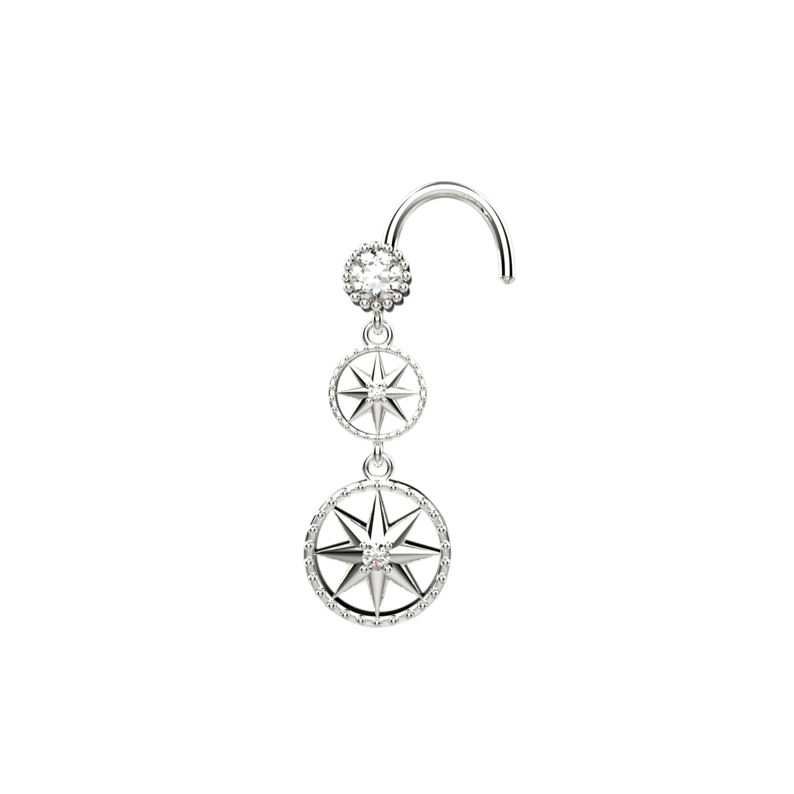 Dangle Nose Ring Piercing – Gold Drop Nose Jewelry for All Styles