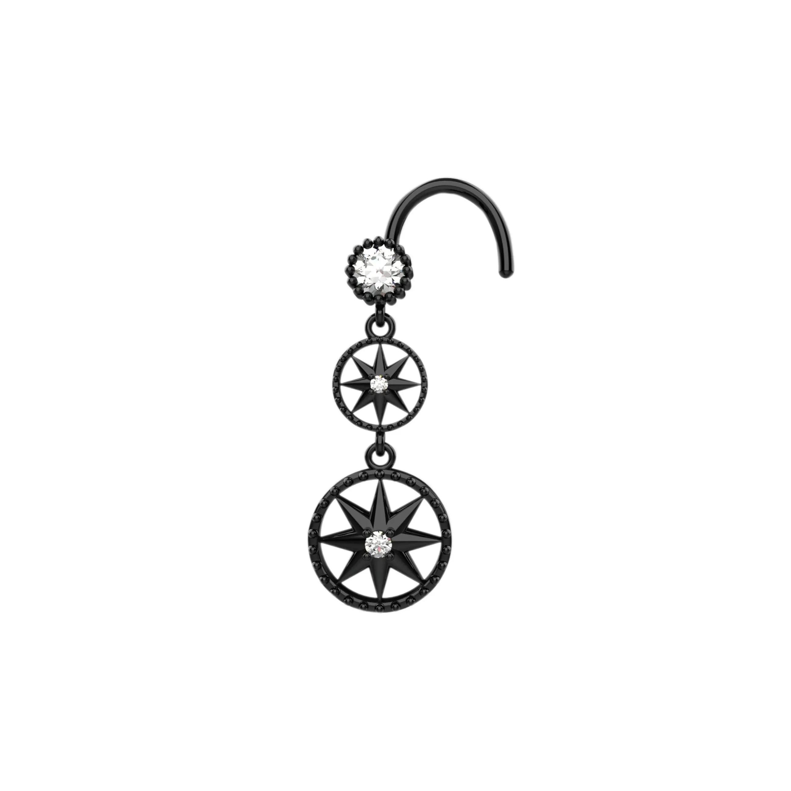 Dangle Nose Ring Piercing – Gold Drop Nose Jewelry for All Styles