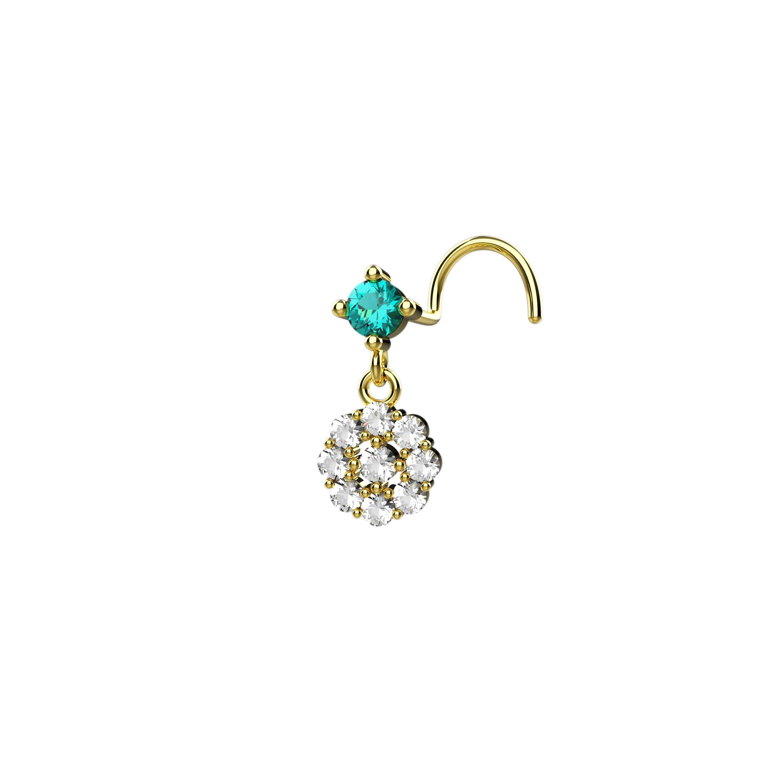 Dangling Nose Ring for Women | Gold Piercing Jewelry for Nostril