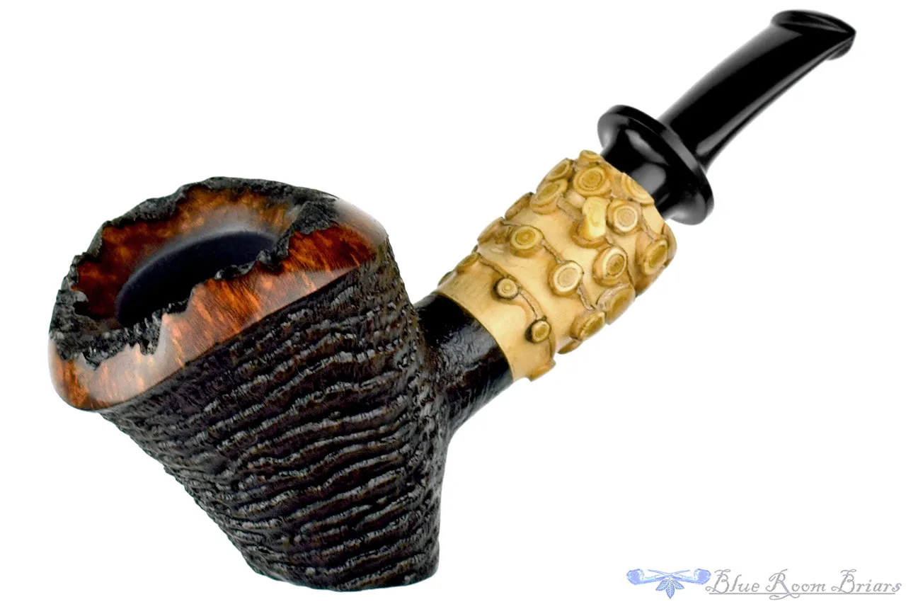 Dirk Heinemann Pipe Ring Blast Cherrywood Sitter with Plateau and Bamboo