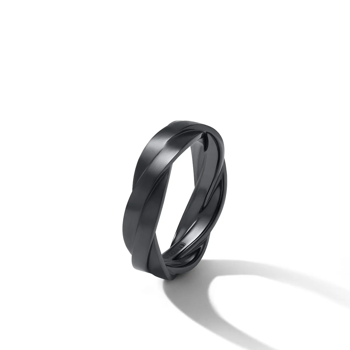 DY Helios Band Ring in Black Titanium