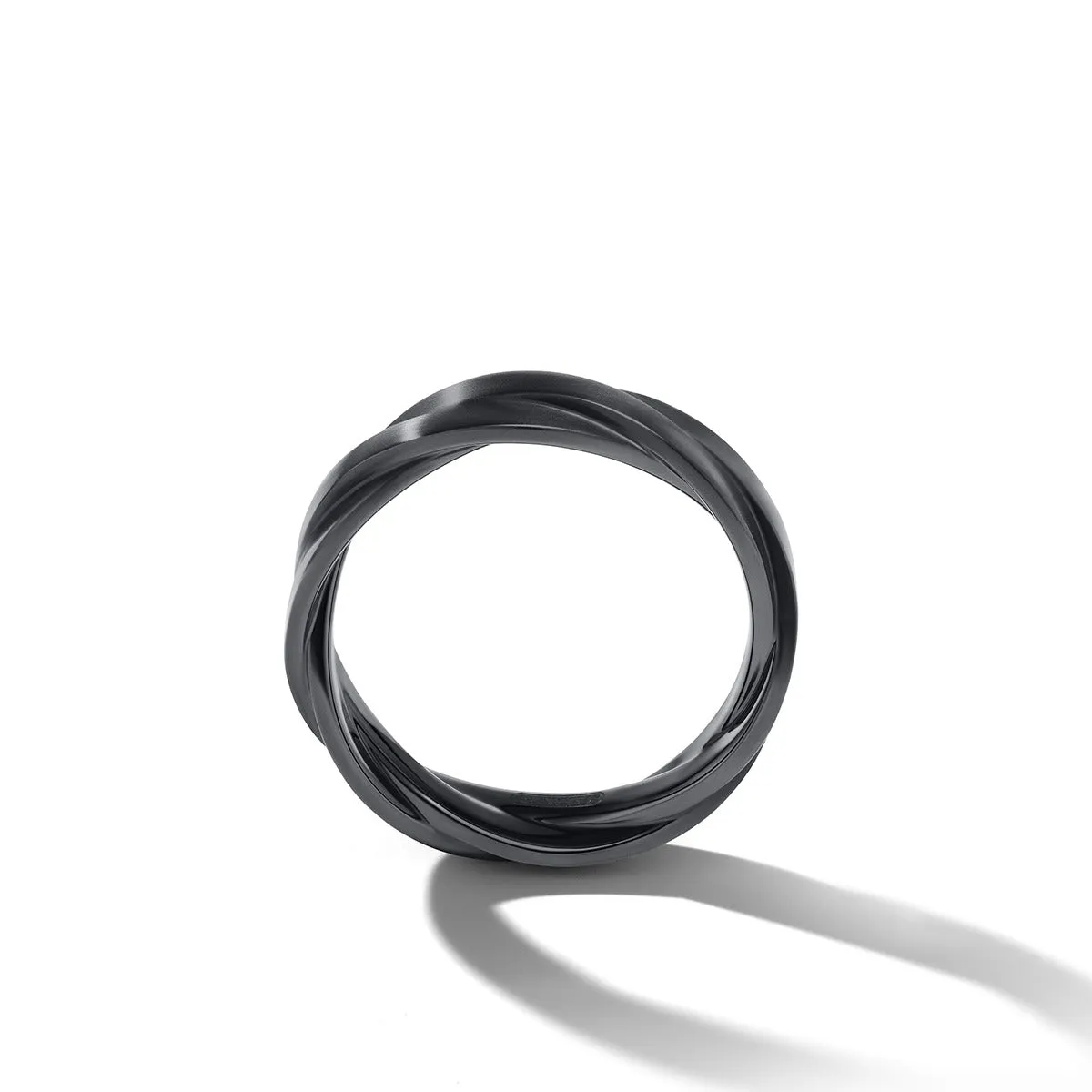 DY Helios Band Ring in Black Titanium