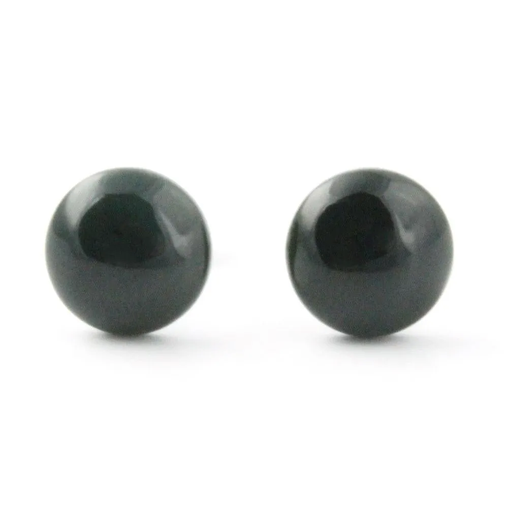 Earrings, Black Jade 0577