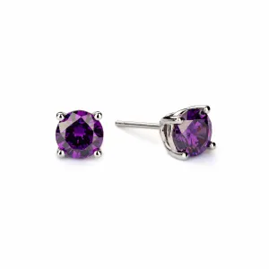 February Birthstone Earrings - Amethyst