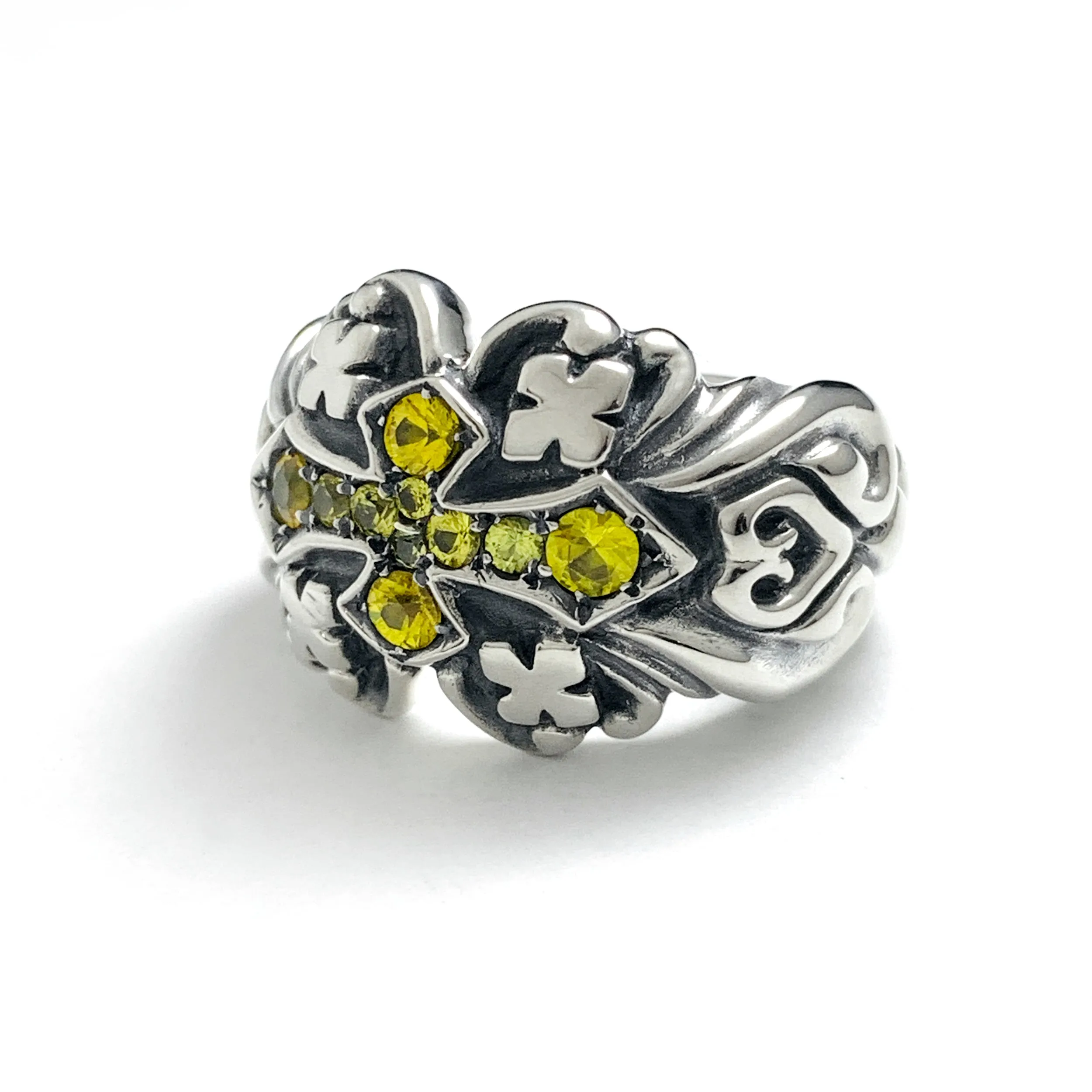 Gothic Ring with Stones