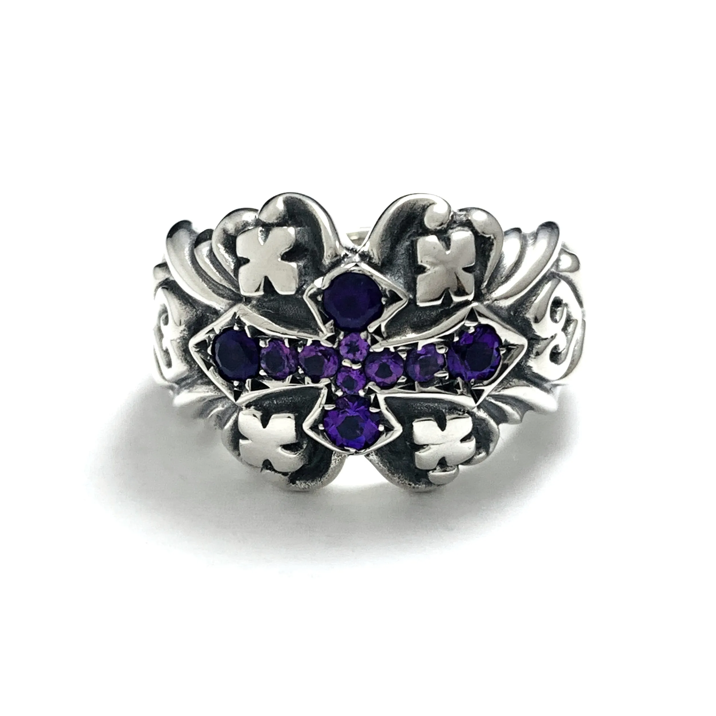 Gothic Ring with Stones