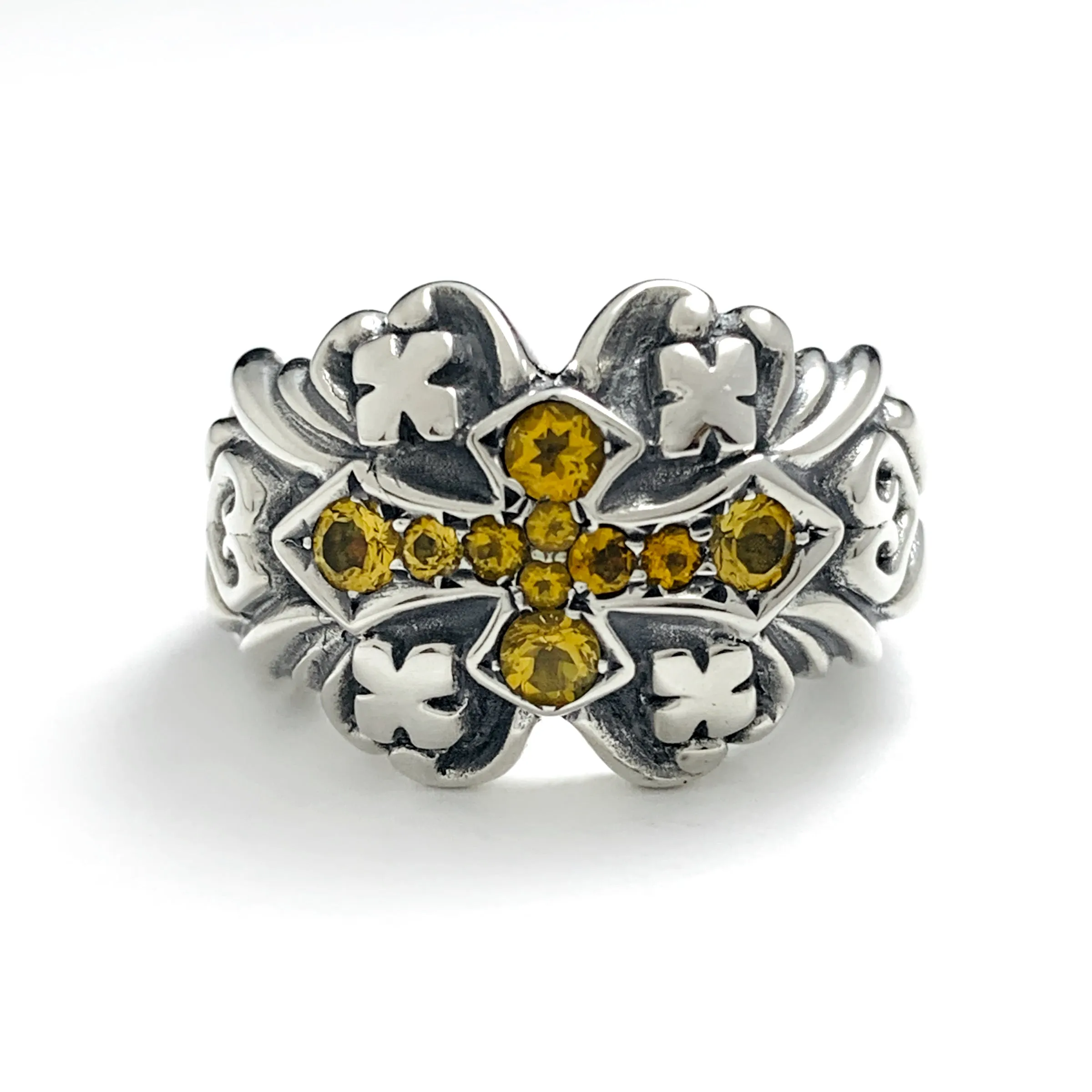 Gothic Ring with Stones