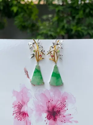Green Jade Earrings (NJE166)