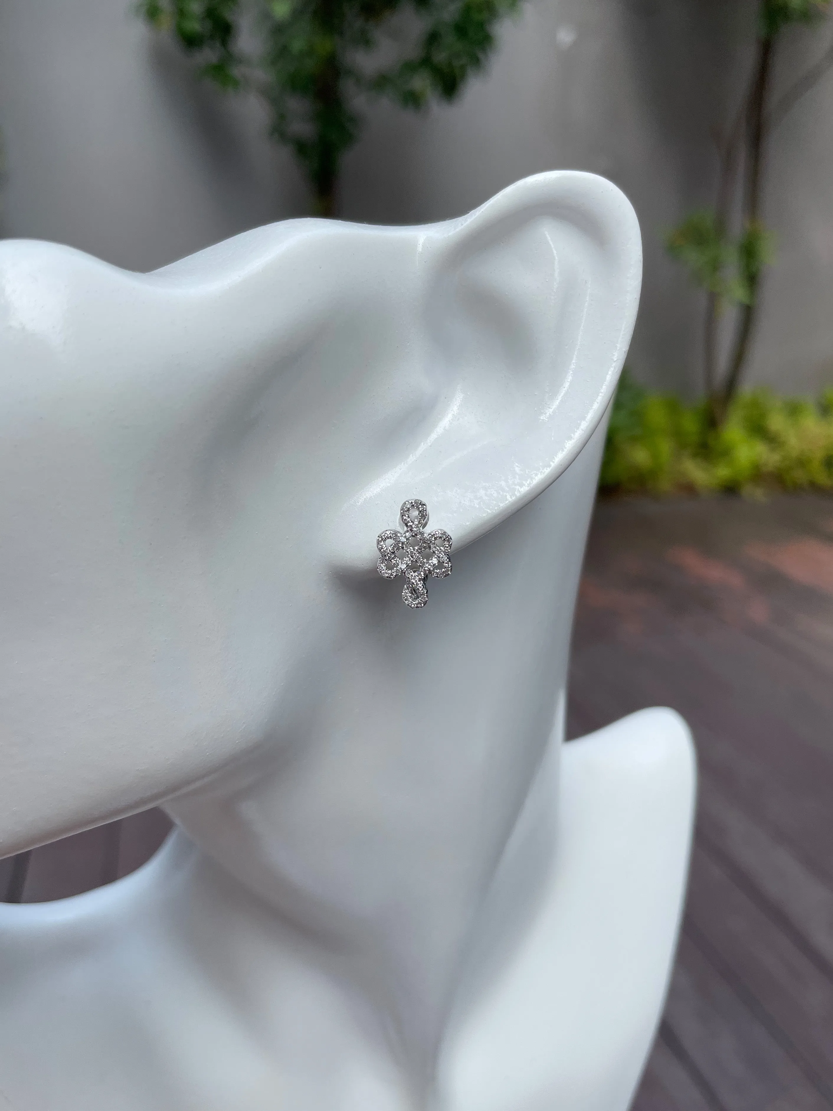 Green Jadeite Earrings - Double Hoop (NJE077)