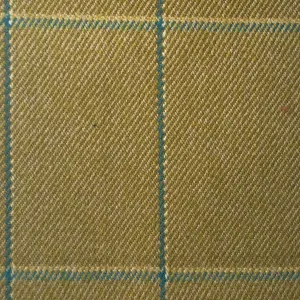 Green Pale With Blue And Cream Check Country Tweed Jacketing