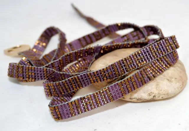 Hand Beaded Fair Trade Nam Myoho Renge Kyo Wrap Bracelet