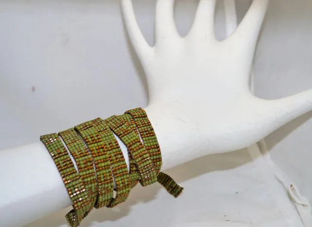 Hand Beaded Fair Trade Nam Myoho Renge Kyo Wrap Bracelet