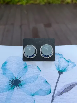 Icy Jade Ball Earrings (NJE071)