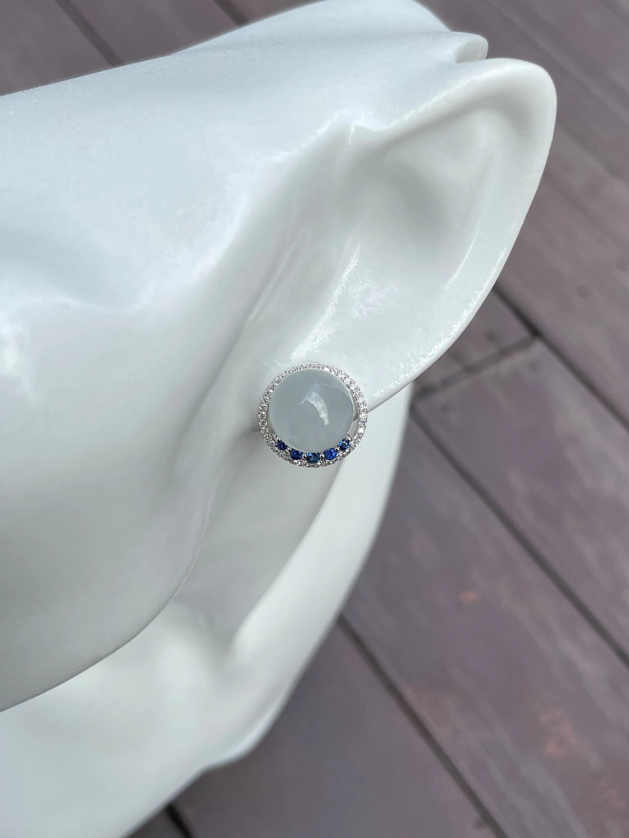 Icy Jade Ball Earrings (NJE071)