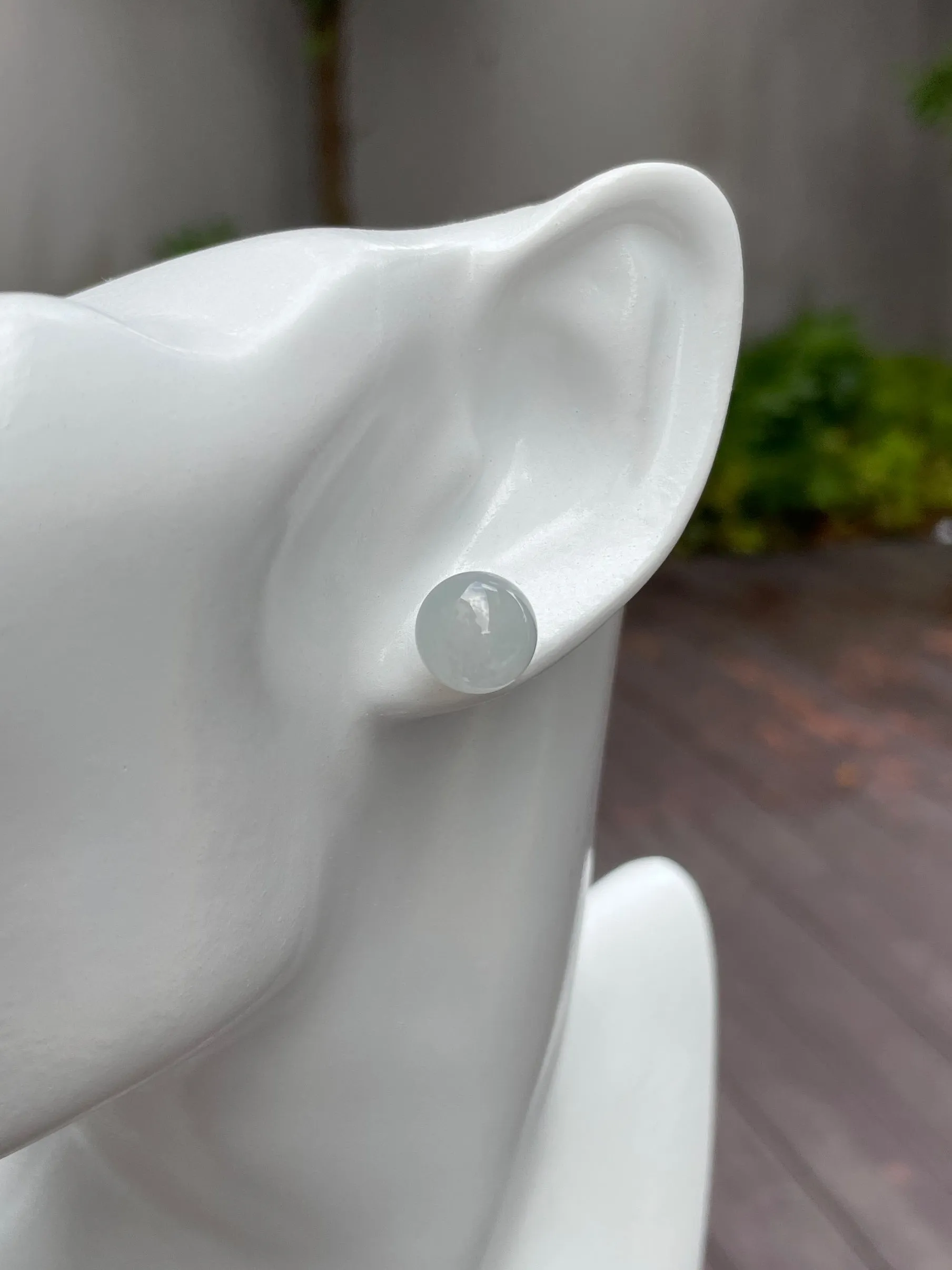 Icy Jade Ball Earrings (NJE071)