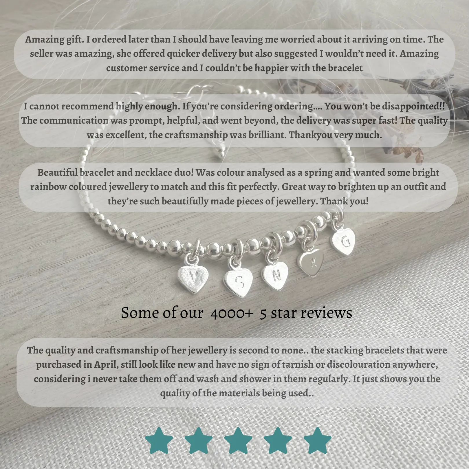 Initial necklace with seed beads of choice