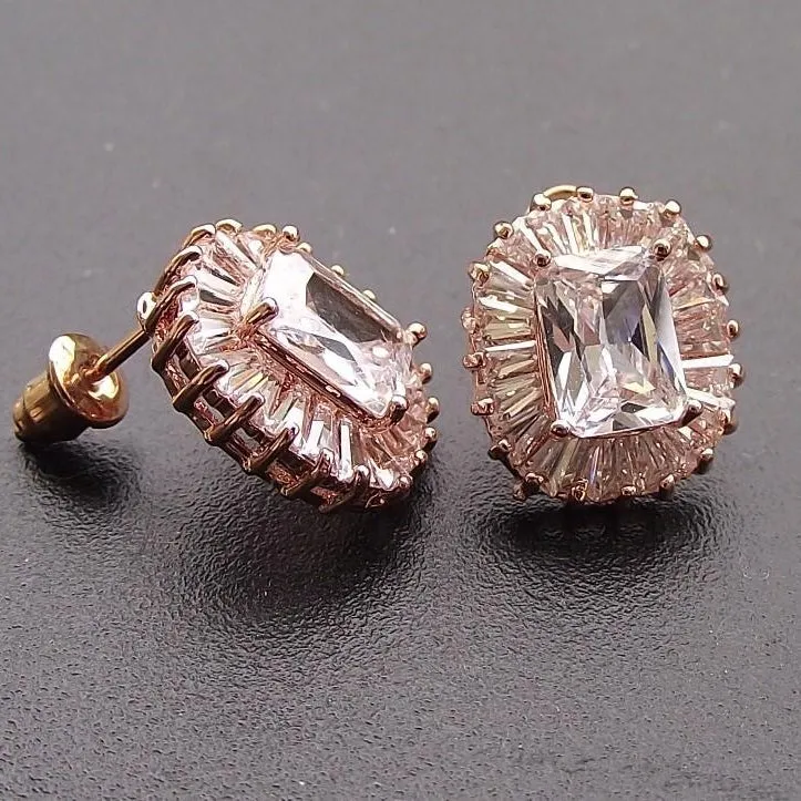 Josephine, Rose Gold Stud Earrings