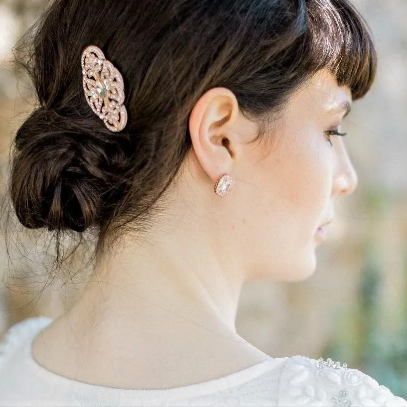 Josephine, Rose Gold Stud Earrings