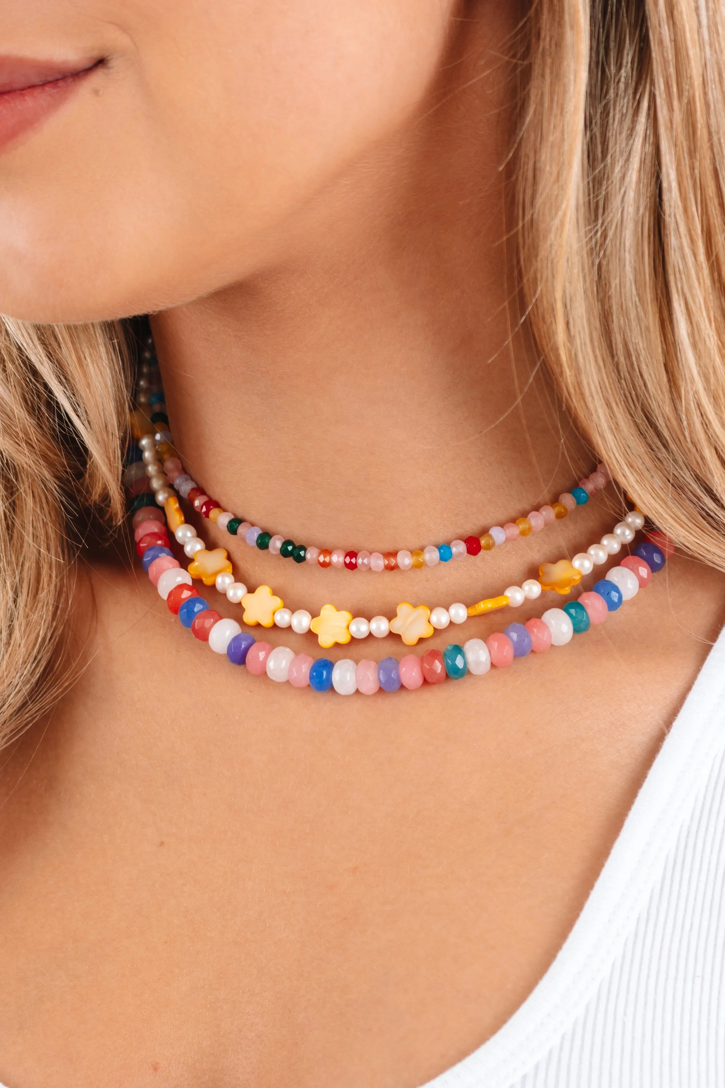 Lucky Me Necklace - White