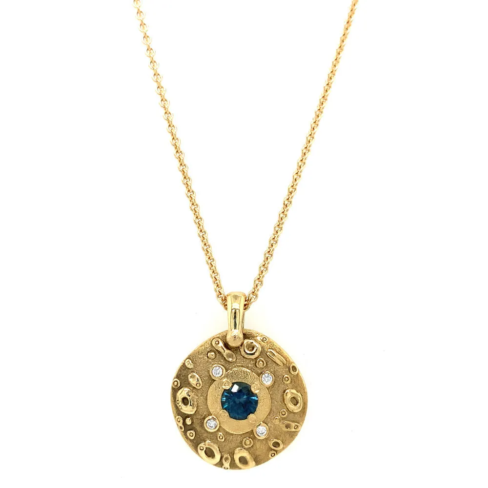 Montana Sapphire & Diamond Necklace - "Submarine"