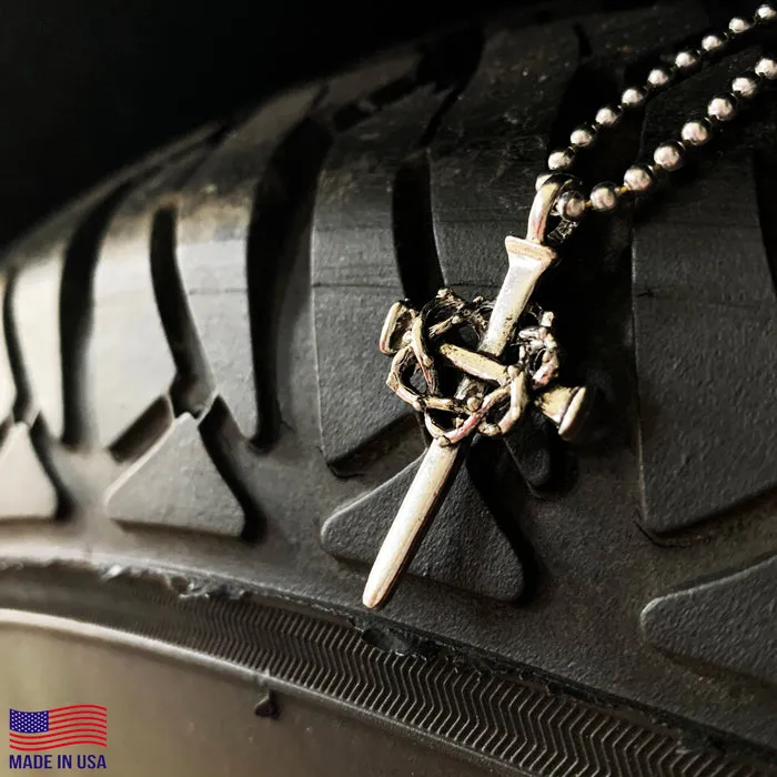 Nail Crown Cross Necklace