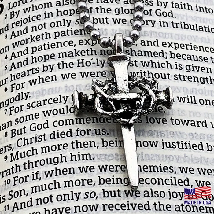 Nail Crown Cross Necklace