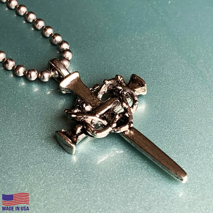 Nail Crown Cross Necklace