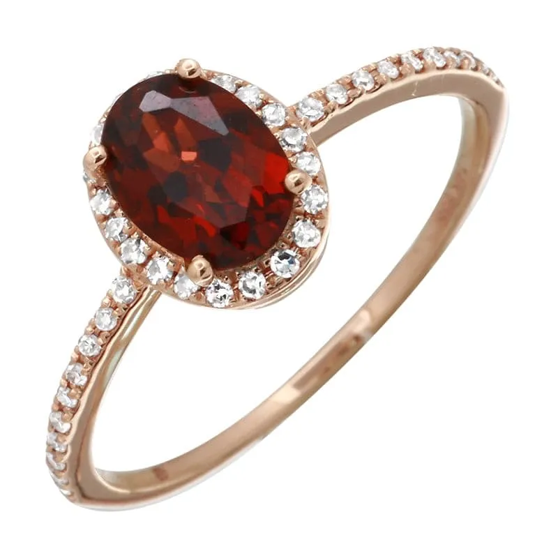 Oval Gemstone Halo Engagement Ring