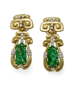 Scroll Jade Earrings
