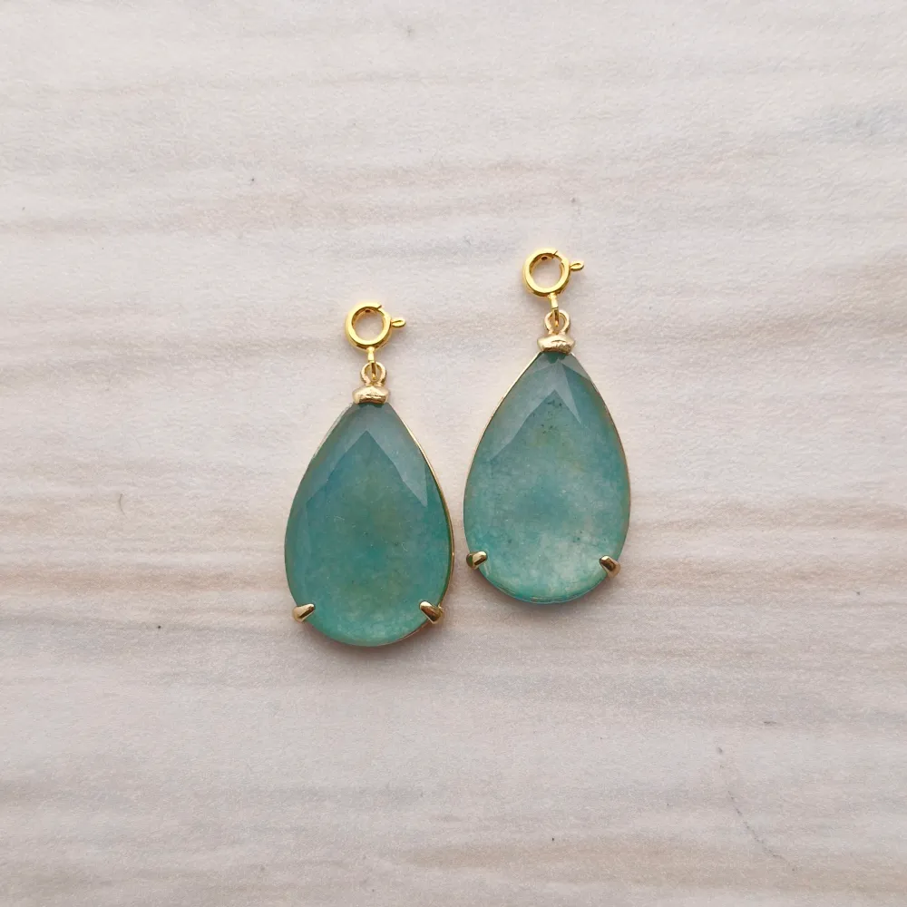 Teardrop Gemstone Detachable Dangles