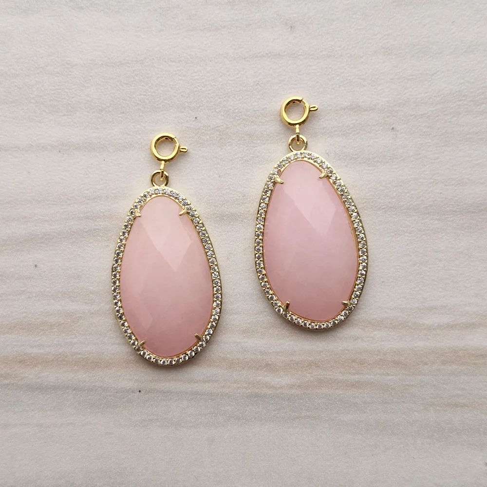 Teardrop Gemstone Detachable Dangles