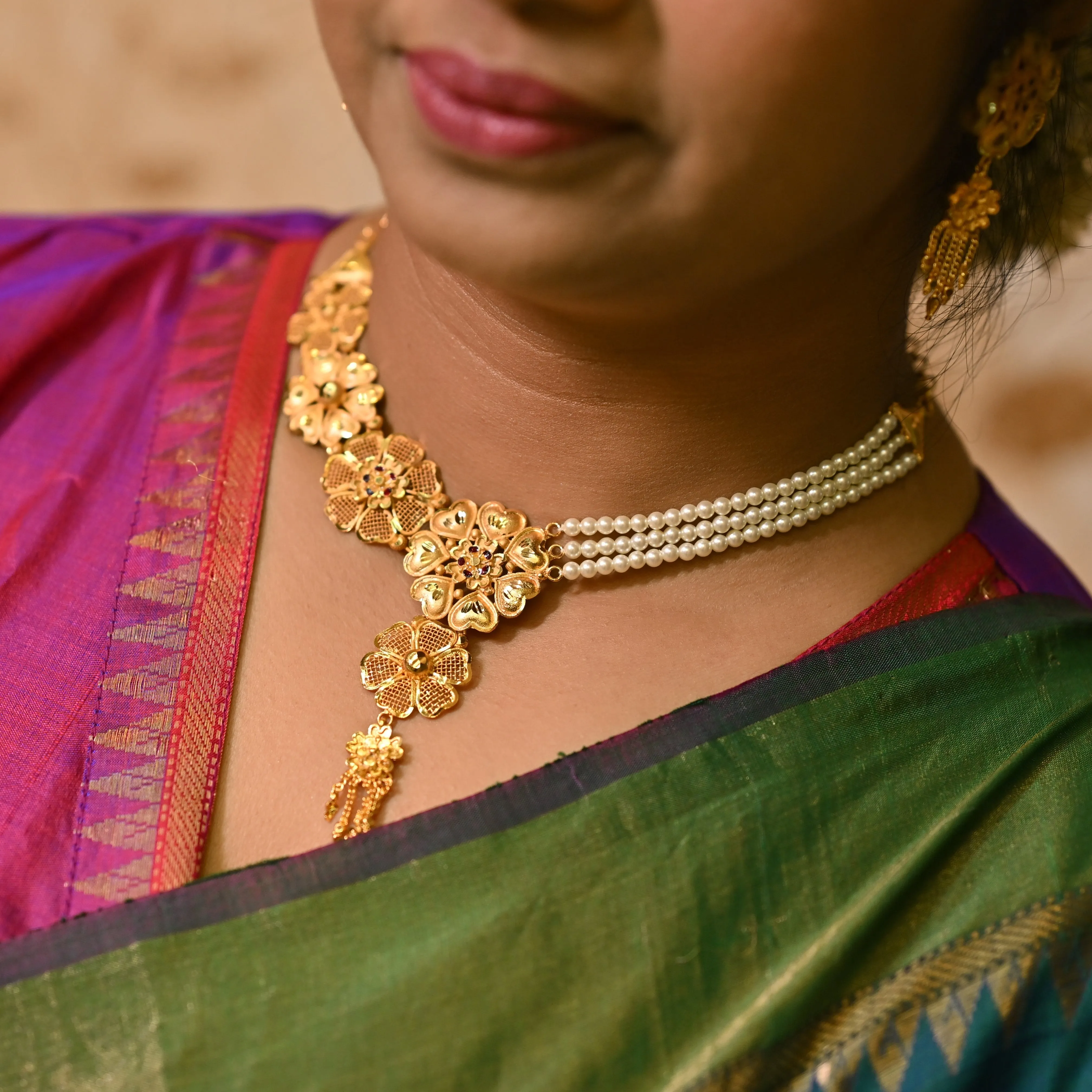 Yastika - Half Beaded Necklace Set